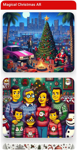 Android application Christmas card AR screenshort
