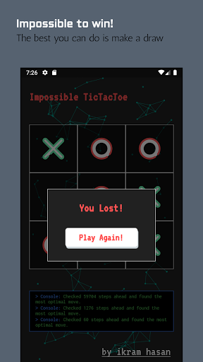 Impossible TicTacToe Screen 3