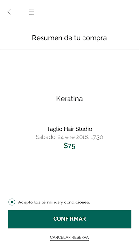 Android application Taglio Hair Studio screenshort