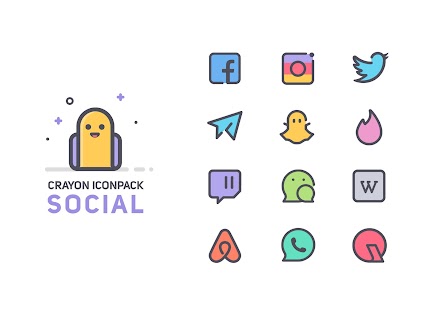 Skjermbilde av Crayon Icon Pack