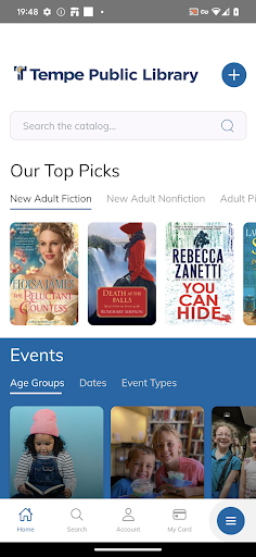 Android application Tempe Public Library screenshort