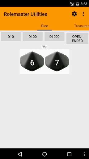 Android application Rolemaster Utilities screenshort