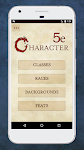 screenshot of 5e Character