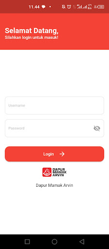 Android application Kurir Dapur Mamak Arvin screenshort