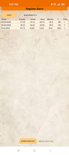 ROL-control de horas Screenshot