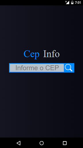 Android application CepInfo screenshort