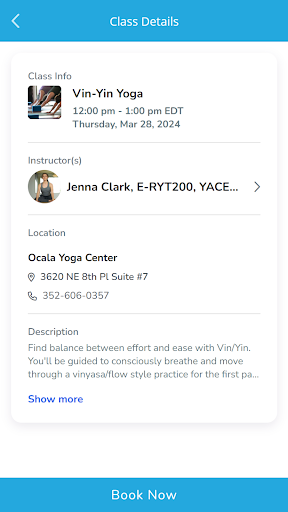 Ocala Yoga Center Screen 3
