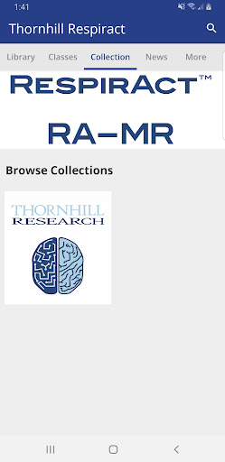 Android application RespirAct® RA-MR Reference screenshort