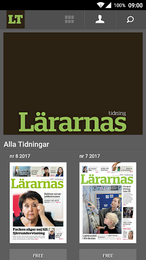 Android application Lärarnas Tidning screenshort
