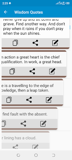 Wisdom Quotes App Screen 2