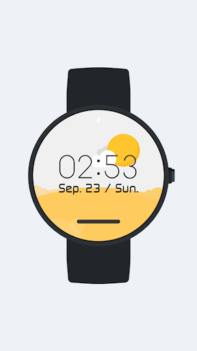 Android application Weather Digital Watch Face screenshort
