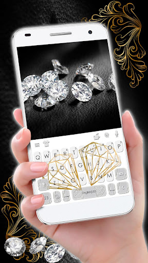 Gold Diamond Keyboard Theme Screen 2