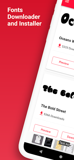 Android application DaFontz - Fonts Installer screenshort
