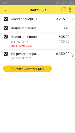 1С:Садовод. Личный кабинет Screen 2