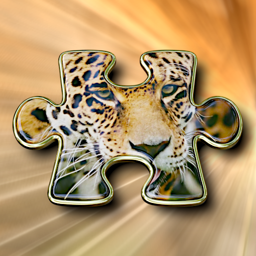 Puzzle beautiful cute Animals logo