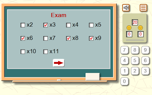 Multiplication Tables Learning, Practice, Exam