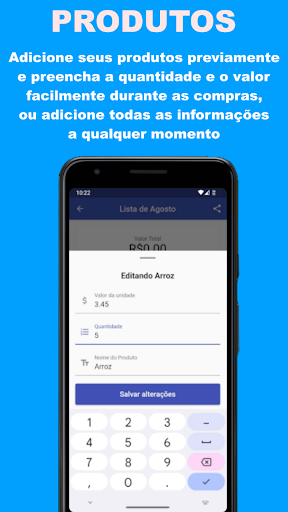 Lista de compras: Calculadora Screen 2