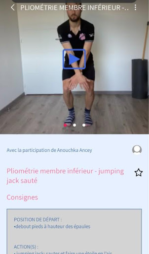Android application MonKiné screenshort