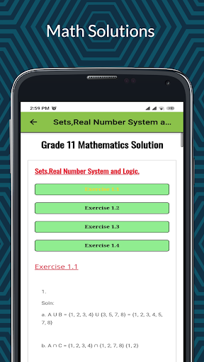 Android application Neb Basic Math Class 11 Guide screenshort