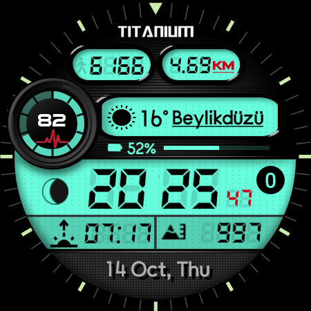 TWF2 - Digital Watch Face Screenshot
