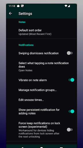 Notification Notes