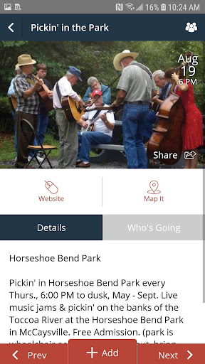 Screenshot of Visit Blue Ridge GA!