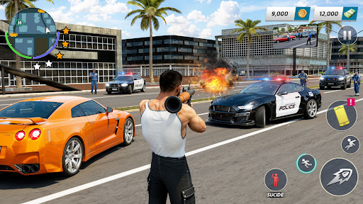 Android application Gangster Game City Crime Sim screenshort