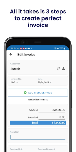 GST Invoicing Billing App Screen 2