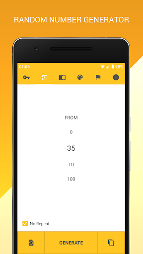 Random Number Generator Screen 2
