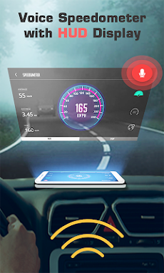 GPSスピードメーター：車はディスプレイを上に向け、スピードのおすすめ画像1