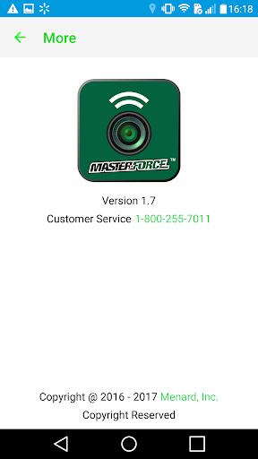 Screenshot of Masterforce Inspection Camera