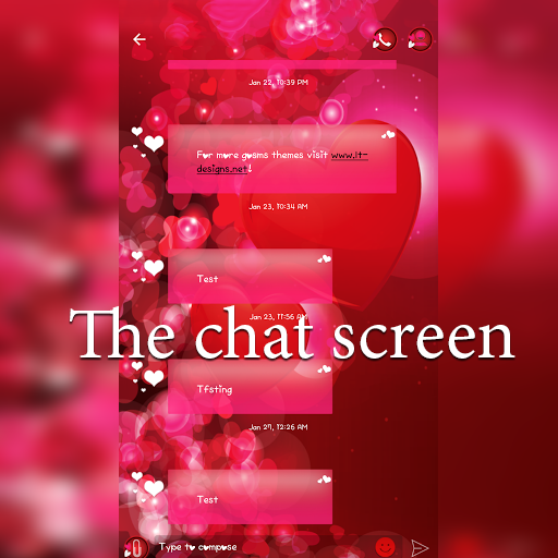 The Sweetest Ever GOSMS THEME - 2 - (Android)