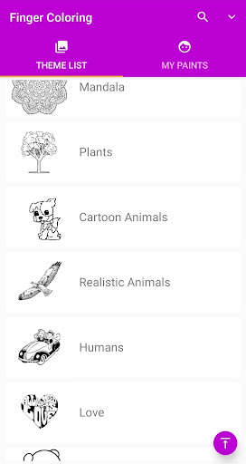 Android application Finger Coloring screenshort