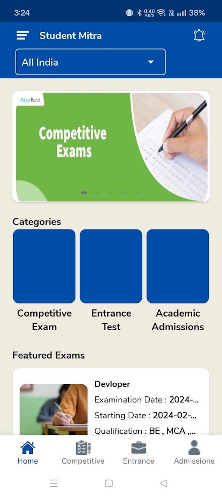 Student Mitra Screen 1