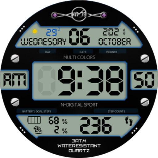 NTV517 - Digital watch face