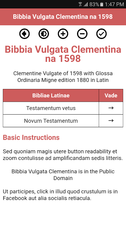 Bibbia Vulgata Clementina na 1 - 1.0.0 - (Android)