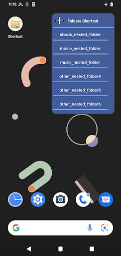 Android application Folder Shortcuts screenshort