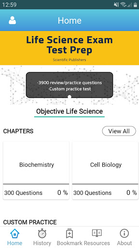 Android application LIFE SCIENCE EXAMINATION BOOK screenshort