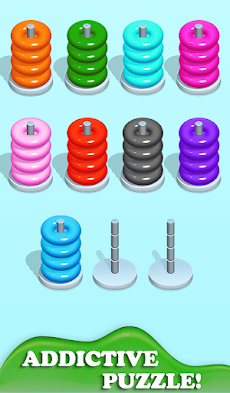 Color Hoop Sort Stack Puzzleのおすすめ画像2