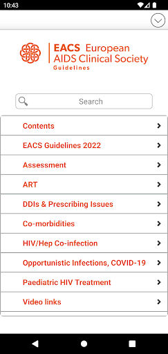 Android application EACS screenshort