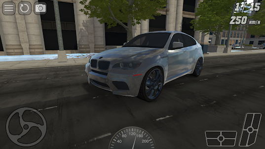 Racing BMW X6 F16 City Driving