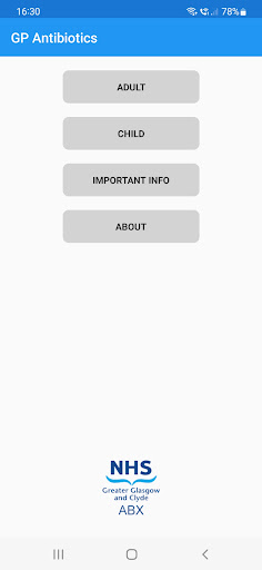 Android application GP Antibiotics screenshort