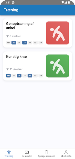 Android application Genoptræn|DK screenshort