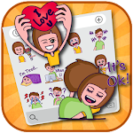 Cover Image of Download Couple Love Life Emoji Stickers 1.0 APK