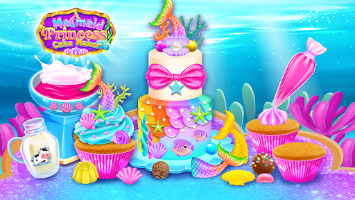 Mermaid Glitter Cake Maker apkpoly screenshots 2