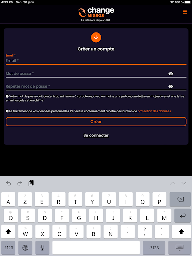 Screenshot of Change Migros