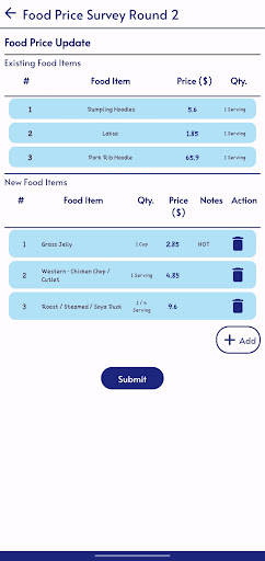 Food Price Survey Round 2 Screen 2