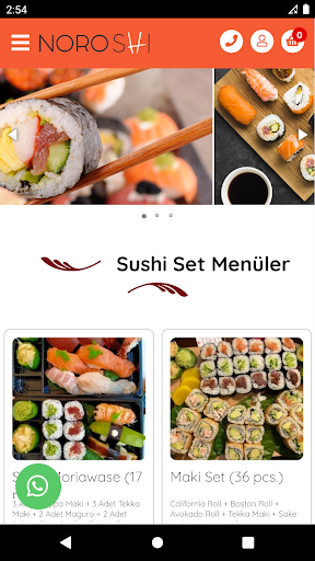 Android application Noroshi Sushi screenshort