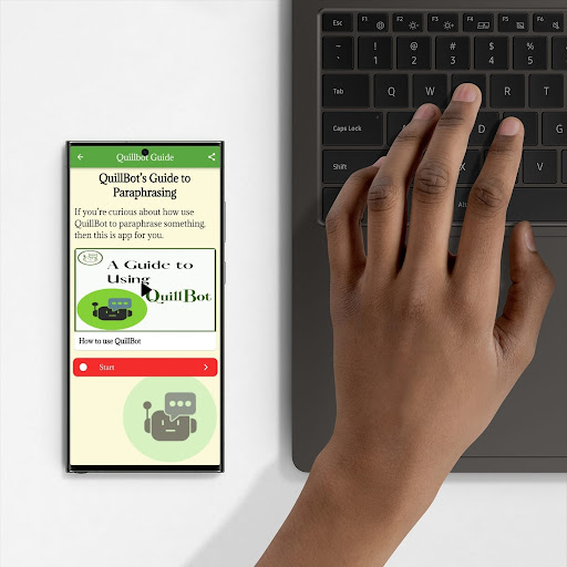Android application Paraphrasing Tool Guide screenshort