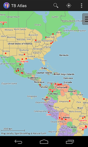 Android application TB Atlas & World Map screenshort
